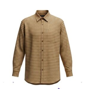 🥂Jos. A. Bank Tan and Black Checkered Shirt🥂